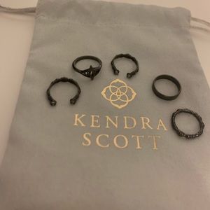 Kendra Scott Gunmetal MIDI Rings